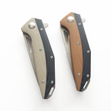 G10 handle D2 steel blade folding knife jungle camping survival hunting small EDC