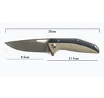G10 handle D2 steel blade folding knife jungle camping survival hunting small EDC
