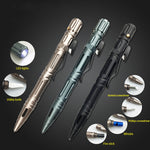 Tactical pen multi-function defense pen with LED light broken window device