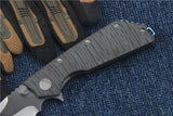 Folding knife D2 steel self-defense military knife outdoor survival knife wild sharp knife