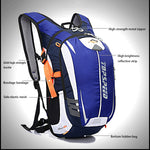 Hiking cycling backpack with helmet riding bag large capacity outdoor backpack