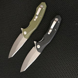 Tactical folding knife D2 steel blade G10 handle
