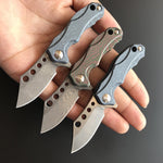 Titanium mini folding knife
