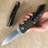 D2 steel folding knife with G10 handle outdoor camping knife