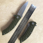 D2 steel folding knife with G10 handle outdoor camping knife