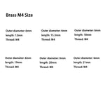 Round cylindrical Screw column Brass M4 connecting screw rod Screw cap screw stud