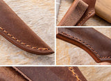 Knife Sheath Cowhide Scabbard Holster Knives Leather Holder Sheaths