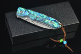 Natural color abalone shell patch, abalone shell handle material